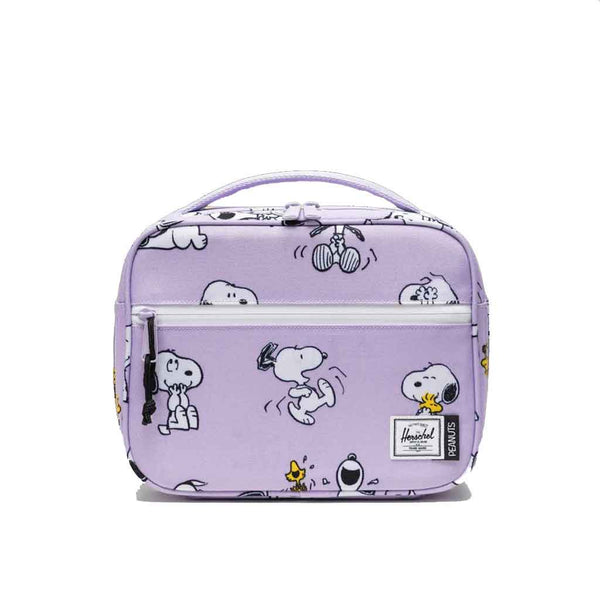 Herschel x Peanuts Pop Quiz Lunch Box Snoopy and Woodstock - Pastel Lilac