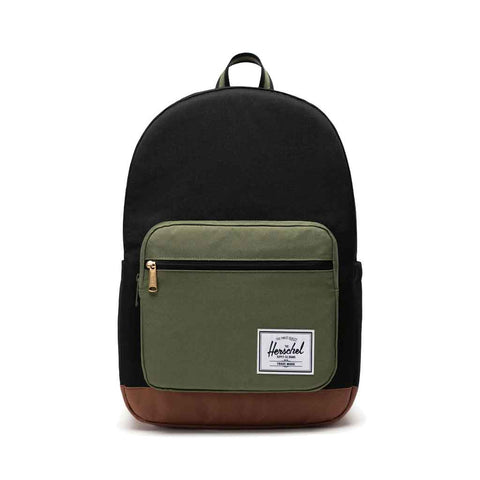 Herschel Pop Quiz Backpack - Black/Four Leaf Clover/Saddle Tan