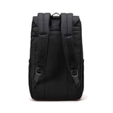 Herschel Retreat Backpack - Black/Four Leaf Clover/Saddle Brown back