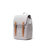 Herschel Retreat Mini Backpack - Light Grey Crosshatch Side