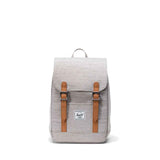 Herschel Retreat Mini Backpack - Light Grey Crosshatch Front
