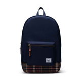 Herschel Settlement Backpack - Peacoat/Peacoat Plaid Front