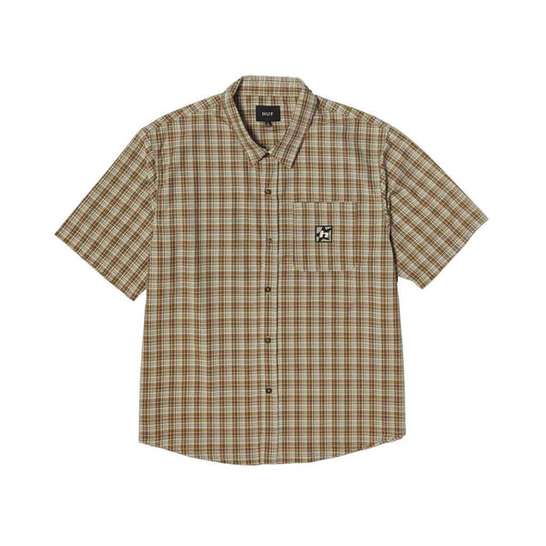 Huf H Star Plaid S/S Woven - Putty Front