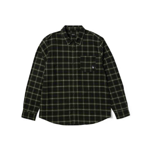 Huf Modal L/S Plaid Shirt - Olive