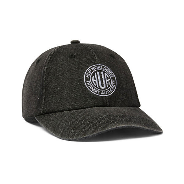 Huf Token 6 Panel CV Washed Hat - Black