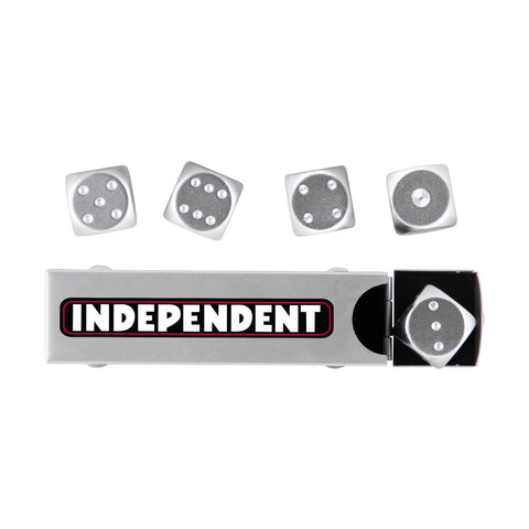 Independent Bar Logo Dice Set - Silver