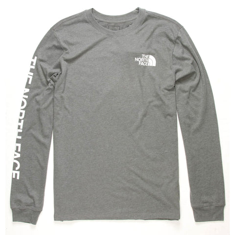 The North Face L/S Hit Graphic Tee - TNF Med Grey Front