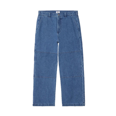 Obey Bigwig Double Knee Worker Denim Pant - Light Indigo