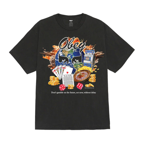 Obey Act Now Pigment S/S Tee - Dusty Black