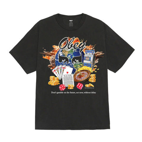 Obey Act Now Pigment S/S Tee - Dusty Black
