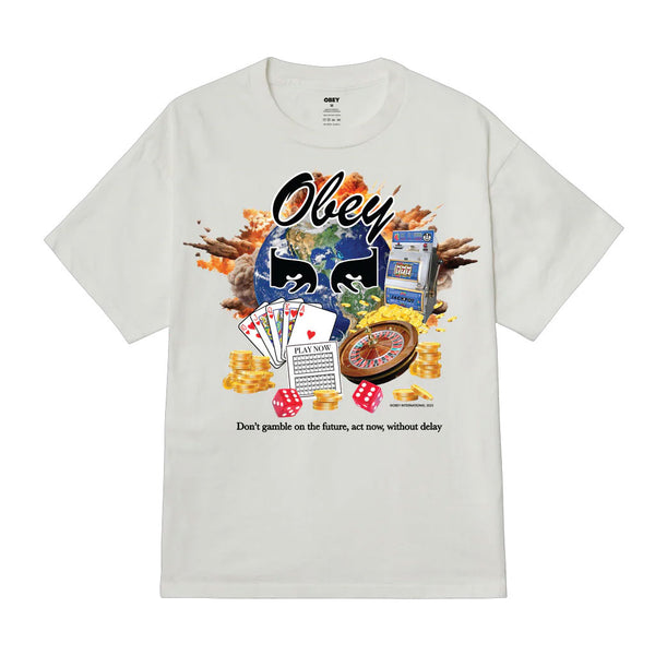 Obey Act Now Pigment S/S Tee - Vintage White