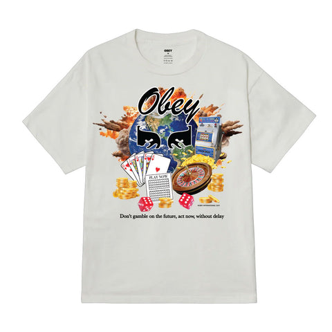 Obey Act Now Pigment S/S Tee - Vintage White
