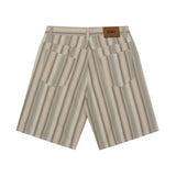 Obey Baja Stripe Baggy Denim Short - Dried Sage Back