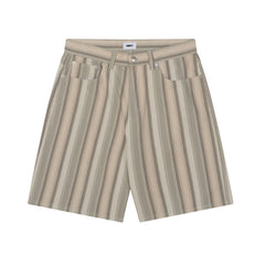 Obey Baja Stripe Baggy Denim Short - Dried Sage