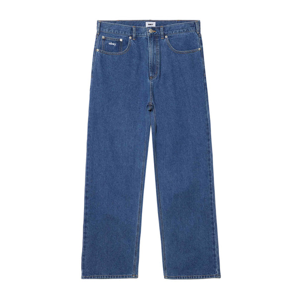 Obey Bigwig Baggy Denim Pant - Medium Stonewash