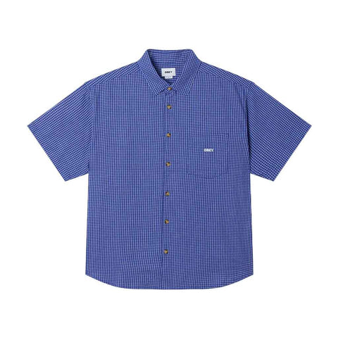 Obey Frank S/S Woven Shirt - Surf Blue