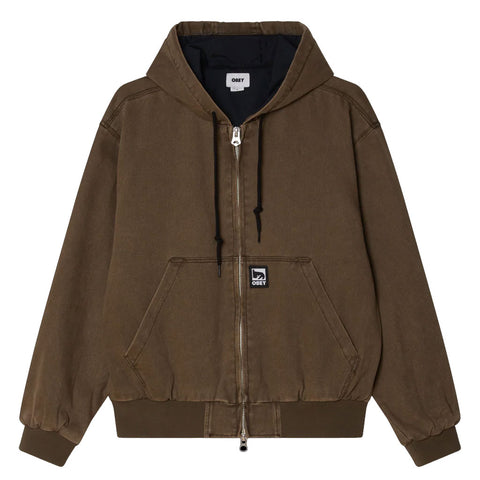 Obey Glen Zip Up Jacket - Wren Fade Wash