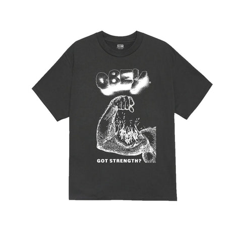 Obey Got Strength? S/S Tee - Vintage Black