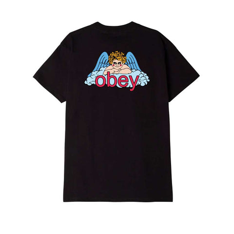 Obey Heaven Angel T-shirt - Black