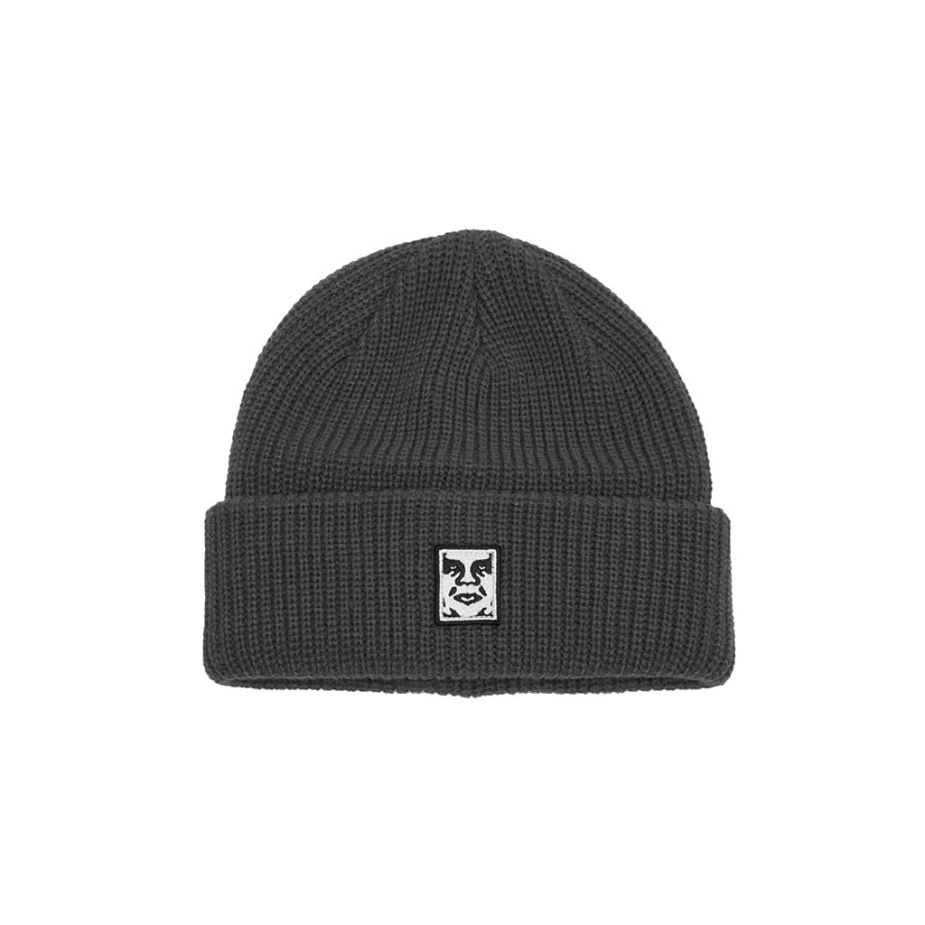 Obey Mid Icon Patch Cuff Beanie - Black | Boarders