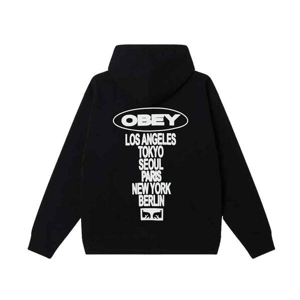 Obey Oval Cities Hood - Black