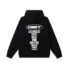 Obey Oval Cities Hood - Black