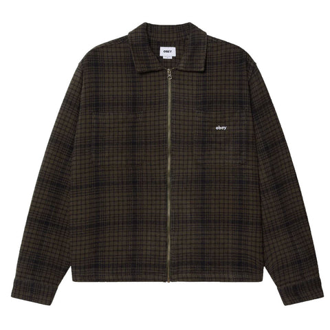 Obey Parker Zip Shirt Jacket - Rosin Multi