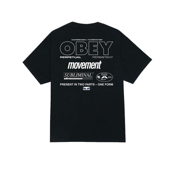 Obey Persistent Movement S/S Tee - Vintage Black
