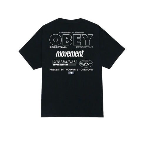 Obey Persistent Movement S/S Tee - Vintage Black