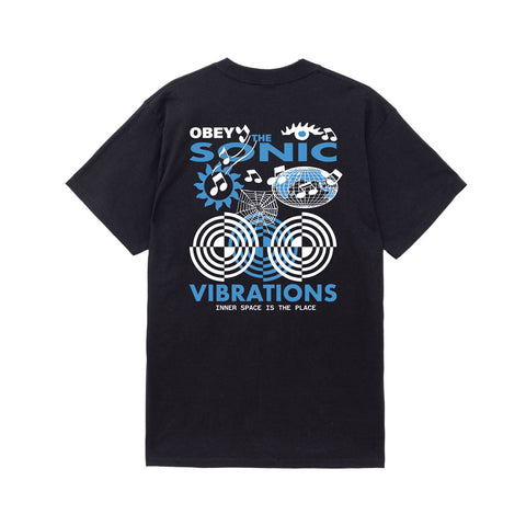 Obey Sonic Vibrations S/S Tee - Black
