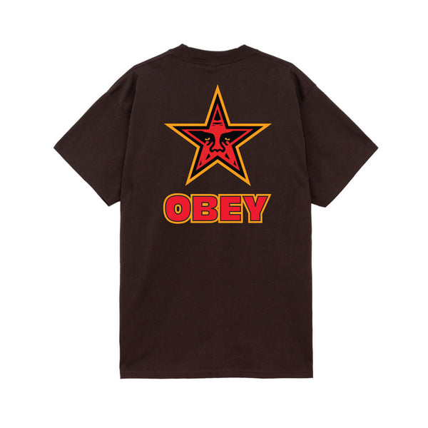 Obey Star S/S Tee - Java Brown Back