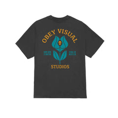 Obey Visual Studios Flower S/S Tee - Vintage Black
