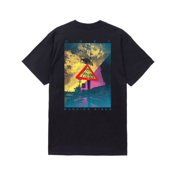 Obey Warning Sign S/S Tee - Black