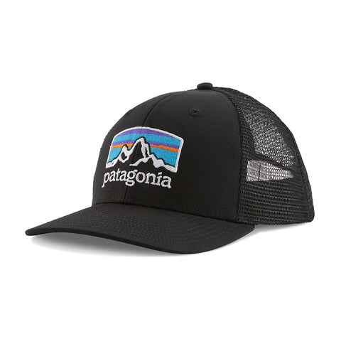 Patagonia Fitz Roy Horizons Trucker Hat - BLK (Front 3/4)