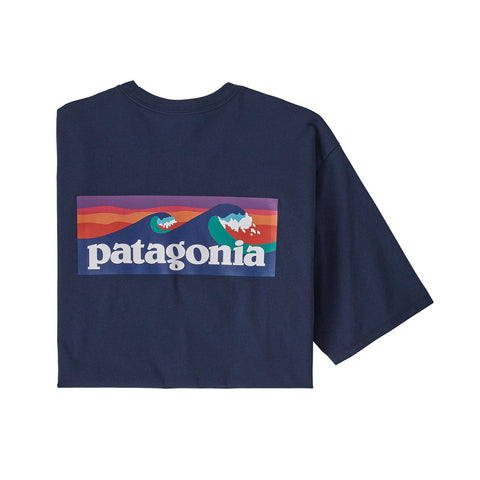 Patagonia Boardshort Logo Pocket Responsibili Tee - SNBL (Front)