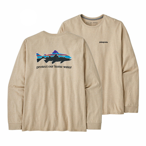 Patagonia L/S Home Water Trout Responsibili Tee - ORTN (Back Front)