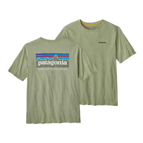 Patagonia P-6 Mission Organic Tee - SLVG (Front Back)