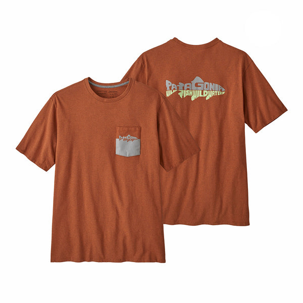 Patagonia Wild Waterline Pocket Responsibili-Tee - FEBN (Front Back)