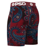 PSD Underwear Bordeaux Paisley Boxer Brief Back