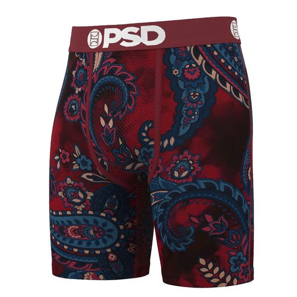 PSD Underwear Bordeaux Paisley Boxer Brief