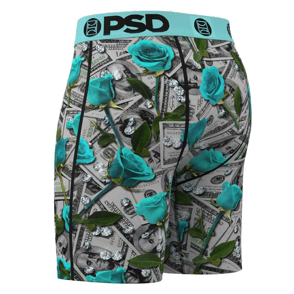 PSD Underwear Cash & Roses Teal Boxer Brief
