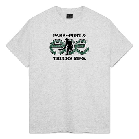 Passport x Ace Hammertone S/S Tee - Ash