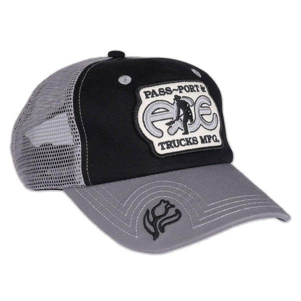 Passport x Ace Packers Trucker Cap - Black/Steel