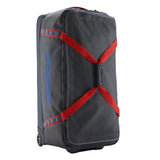 Patagonia Black Hole Wheeled Duffel Bag 100L - Smolder Blue/Amanita Red (49388 SMRE) Front