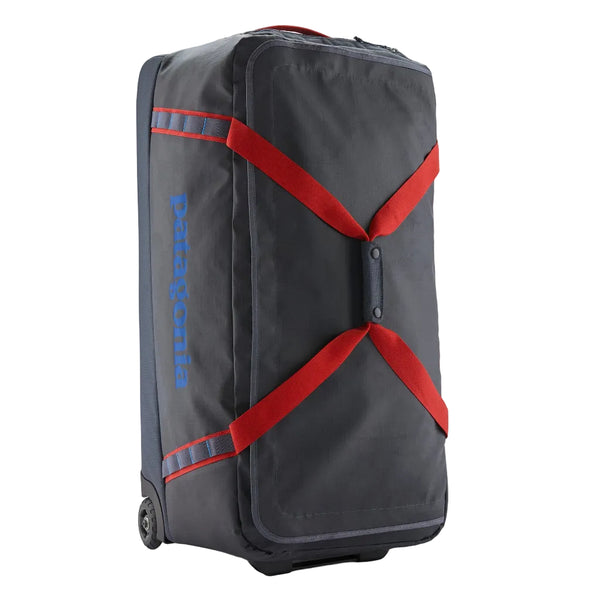 Patagonia Black Hole Wheeled Duffel Bag 100L - Smolder Blue/Amanita Red (49388 SMRE) Front