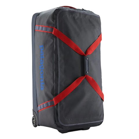 Patagonia Black Hole Wheeled Duffel Bag 100L - Smolder Blue/Amanita Red (49388 SMRE) Front