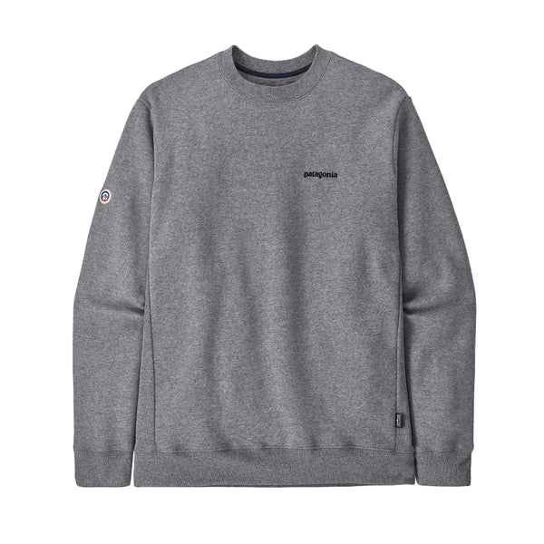 Patagonia Fitz Roy Icon Uprisal Crew Sweatshirt - Gravel Heather (39667 GLH)