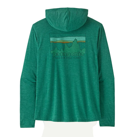 Patagonia Capilene Cool Sun Daily Hoody 73 Skyline - Gem Green Light Gem Green X-Dye (45469 GMLX) Back