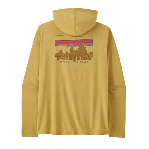 Patagonia Capilene Cool Sun Daily Hoody 73 Skyline - Limestone Yellow Light Limestone Yellow X-Dye (45469 LMYX) Back