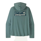Patagonia Capilene Cool Sun Daily Hoody Boardshort Logo - Blue Sage - Light Blue Sage X-Dye (45470 BSLX) Back